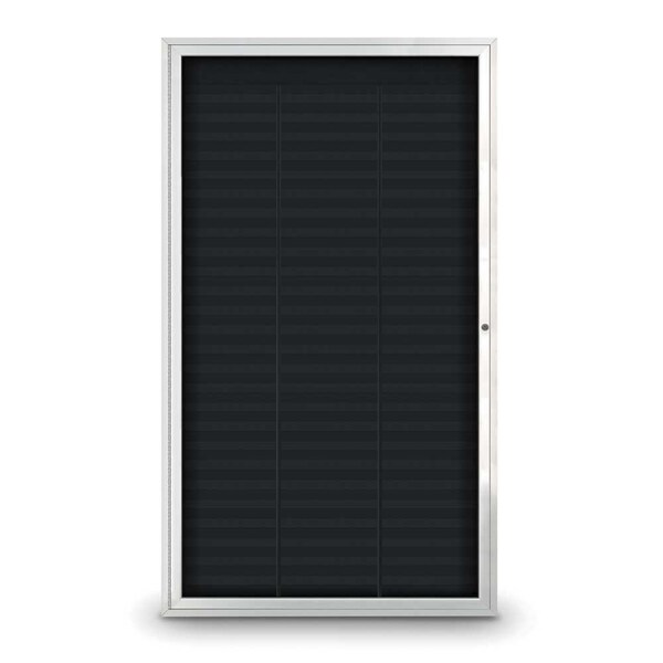 Outdoor Enclosed Combo Board, 72"x36", Satin Frame/Green & Surf